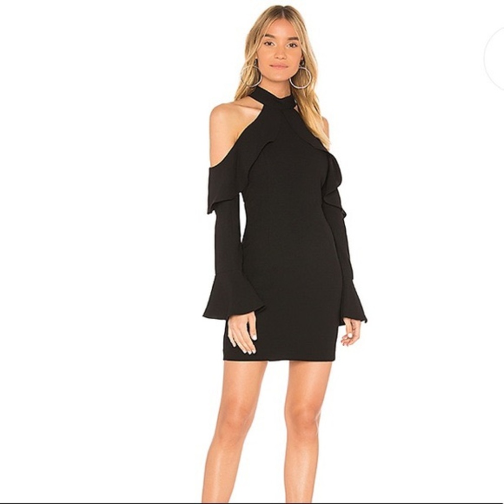 EUC Bardot Nightshade Cold Shoulder Dress.